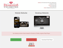 Tablet Screenshot of diamondsunltd.com
